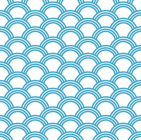 Simple Seamless Vector Background, Half of Circles Stock Illustration