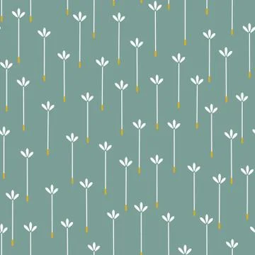 Simple seamless vector pattern with dandelion seeds Stock Illustration
