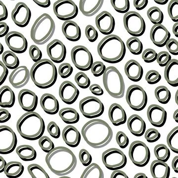 Simple seamless vector pattern of dots, strokes, spots, strokes. Hand drawn i Illustrazione stock