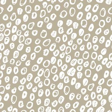 Simple seamless vector pattern of dots, strokes, spots, strokes. Hand drawn i Stock Illustration