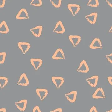 Simple Seamless Vector Pattern with Hand Drawn Irregular Triangles. Freehan.. Stock Illustration