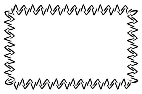 Simple seamless vector rectangle hand draw sketch floral border Stock Illustration
