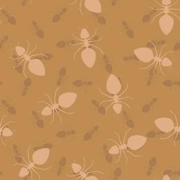 Simple seamless vector texture - ants Illustration