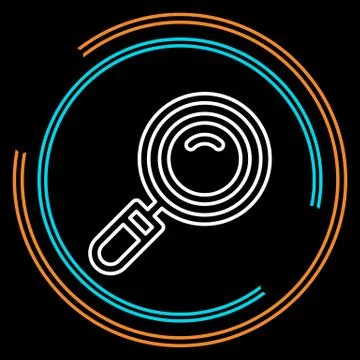 Simple Search Thin Line Vector Icon Stock Illustration