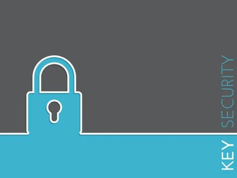 Simple security background with padlock Stock Illustration