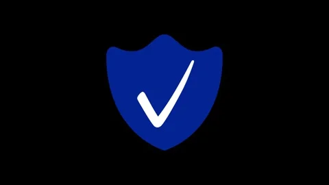 Simple Security Shield Check Mark in Motion, Elegant Animated Security Shie.. Stock Footage 308083157