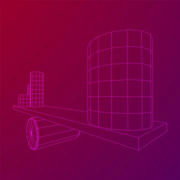 Simple seesaw scales Stock Illustration