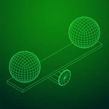 Simple seesaw scales Stock Illustration