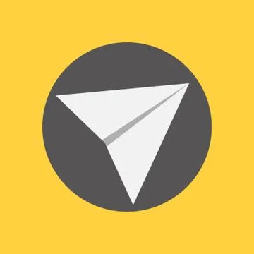 Simple Send Button Paper Plane Stock Illustration