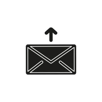 Simple Send mail Vector Icon Stock Illustration