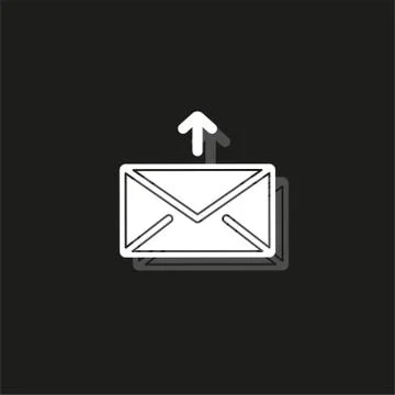 Simple Send mail Vector Icon Illustrazione stock