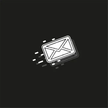 Simple Sending Message Vector Icon Stock Illustration