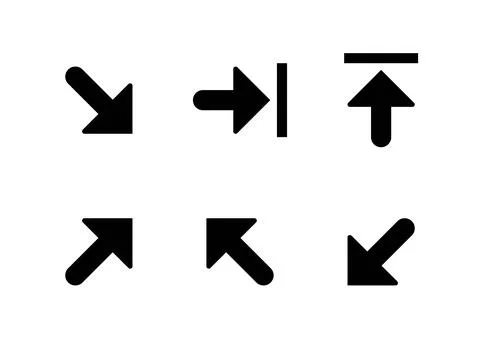 Simple Set of Arrows Related Vector Solid Icons Stock Illustration