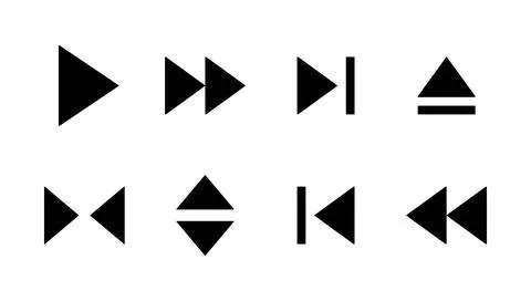 Simple Set of Arrows Related Vector Solid Icons Stock Illustration