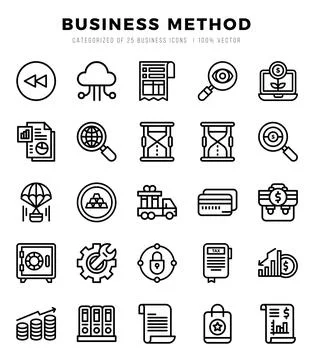 Simple Set of Business Method Related Vector Lineal Icons. イラスト素材