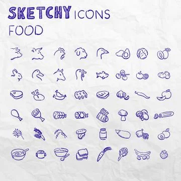 Simple Set of food Related Vector Line Icons Stock Illustration