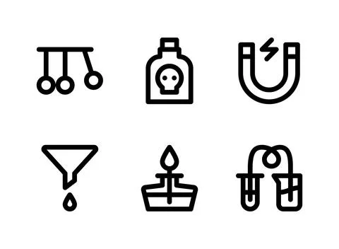 Simple Set of Laboratory Related Vector Line Icons Stock Illustration