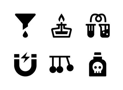 Simple Set of Laboratory Related Vector Solid Icons Stock Illustration