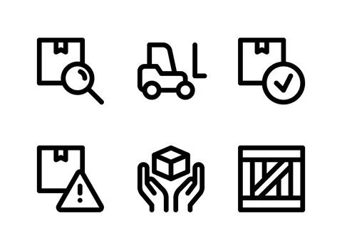 Simple Set of Logistic Related Vector Line Icons Stock Illustration