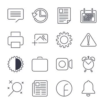 Simple Set of Office Related Vector Line Icons. 
Contains such Icons as Business 스톡 일러스트