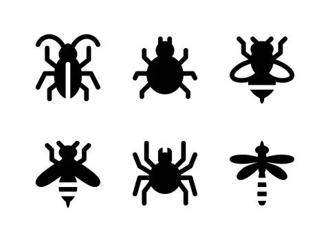 Simple Set of Pest Control Related Vector Solid Icons Stock Illustration