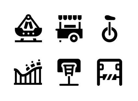 Simple Set of Playground Related Vector Solid Icons Stock Illustration