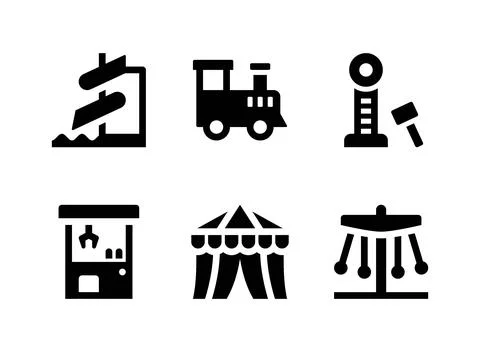 Simple Set of Playground Related Vector Solid Icons Stock Illustration