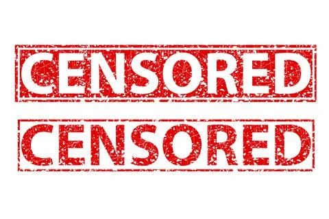 Simple Set Set Vector of Rubber Stamp, Censored イラスト素材