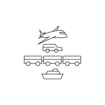 Simple set of transport icon. Stock Illustration