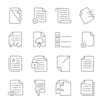 Simple set of vector icons for flow control of documents. Contains icons such as 스톡 일러스트