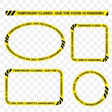 Simple Set Vector Oval, Rectangle, Circle, Square Police Line, Temporary Clos Stock Illustration