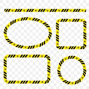 Simple Set Vector Oval, Rectangle, Circle, Square Police Line, Frame for Your 스톡 일러스트
