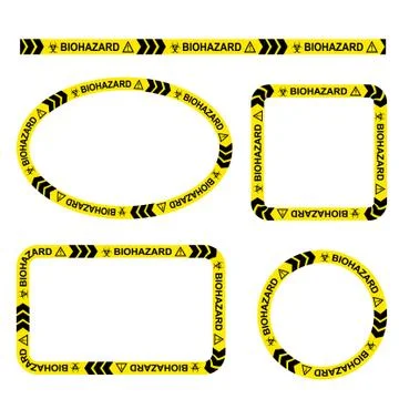 Simple Set Vector Oval, Rectangle, Circle, Square Police Line, Frame for Your Stock Illustration