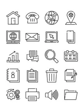 Simple Set of WEB vector icon. Illustration isolated for graphic and web desi Stock Illustration