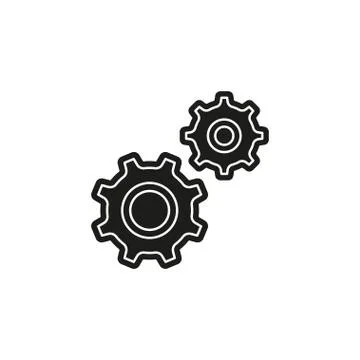 Simple Settings Vector Icon Stock Illustration