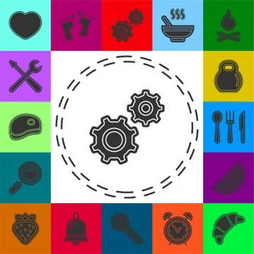 Simple Settings Vector Icon Stock Illustration