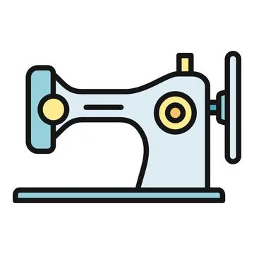 Simple sewing machine icon for needlework craft イラスト素材