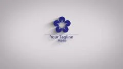 Simple Shadow Logo 3D Pieces Spin Animation Stock After Effects