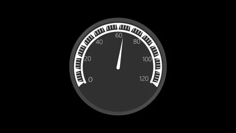 Simple shape analog speedometer gauge an... | Stock Video | Pond5