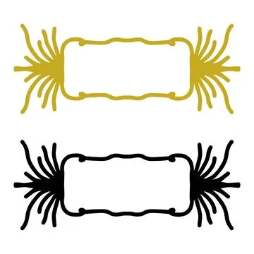 Simple shape decorative ornament frame Stock Illustration