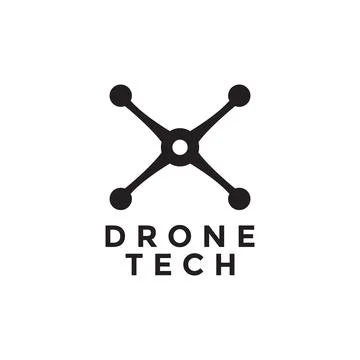 Simple shape drone technology logo design, vector graphic symbol icon illus.. イラスト素材