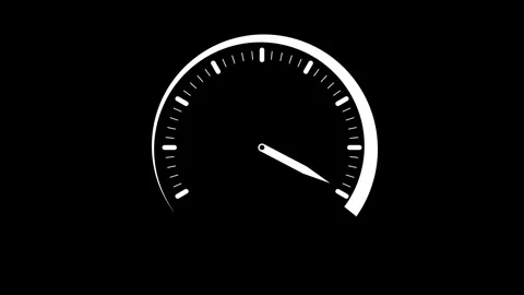 Simple shape minimal speed meter animation, Speed meter car animated Stock Footage 336912335