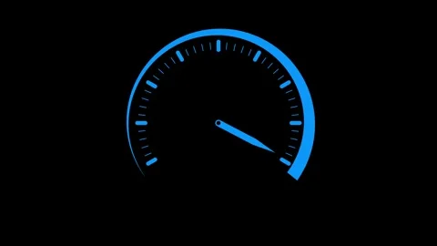 Simple shape minimal speed meter animation, Speed meter car animated Stock Footage 336912416