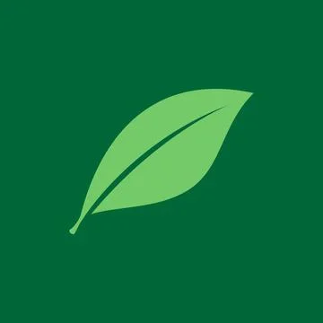 Simple shape modern just leaf logo design vector graphic symbol icon sign i.. Stock Illustration