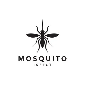 Simple shape mosquito logo design vector graphic symbol icon sign illustrat.. Stock Illustration