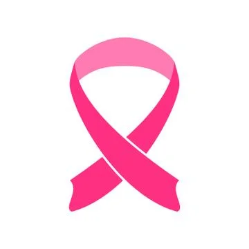 Simple Shape Pink Ribbon Stock Illustration