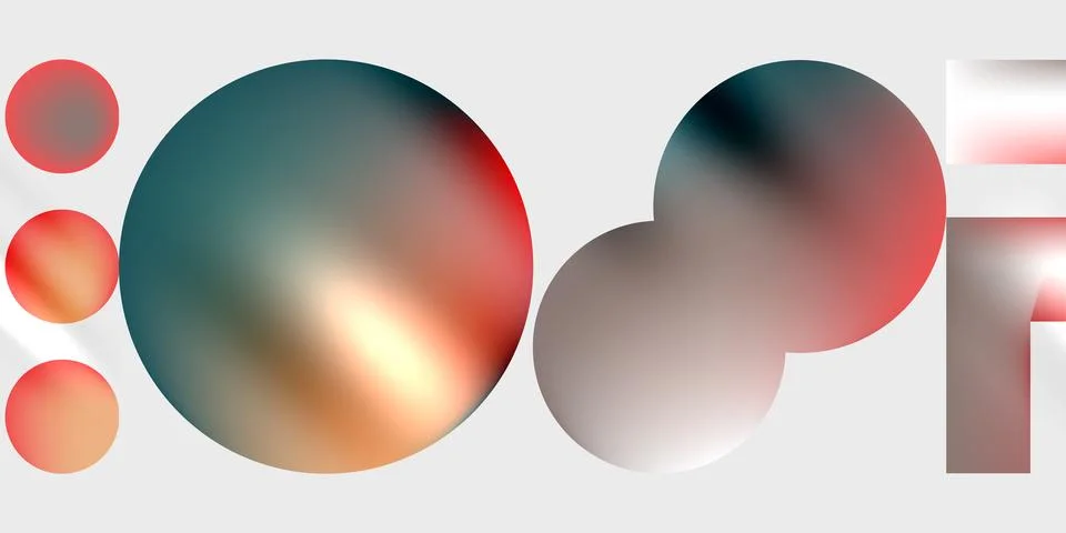 Simple shapes - circles, triangles, rectangles abstract background. Vector Stock Illustration