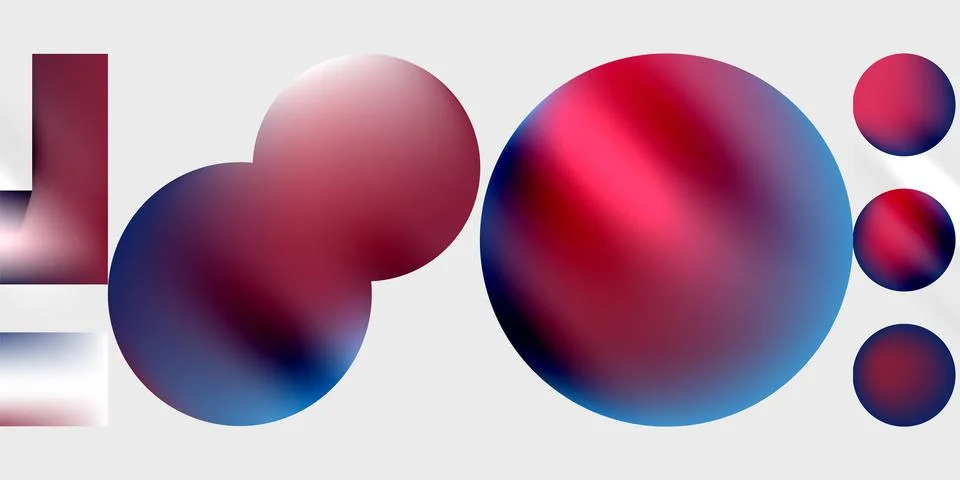 Simple shapes - circles, triangles, rectangles abstract background. Vector Stock Illustration