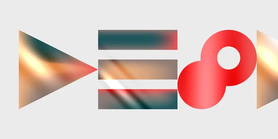 Simple shapes - circles, triangles, rectangles abstract background. Vector Stock Illustration