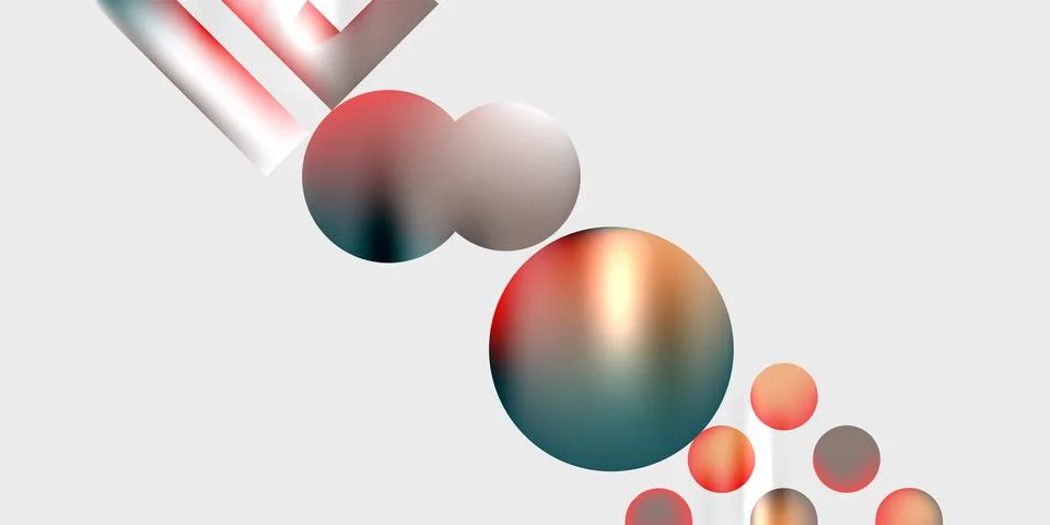 Simple shapes - circles, triangles, rectangles abstract background. Vector Stock Illustration